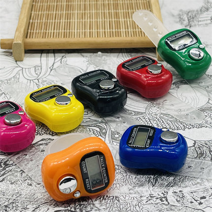 电子计数器手指环10个一份手按读数数显大屏显示点数器迷你戒指