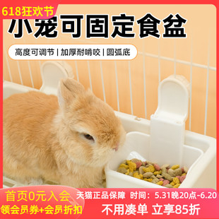 umi兔子食盆可调节宠物兔兔饭碗荷兰猪龙猫可挂式 防啃咬粮食碗