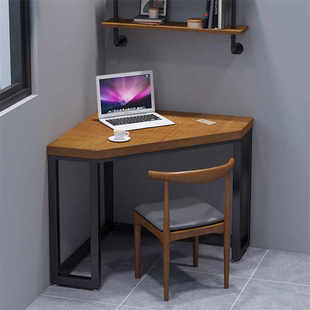家用实木拐角桌转角书桌卧室三角型书桌笔记本电脑办公书桌墙角桌