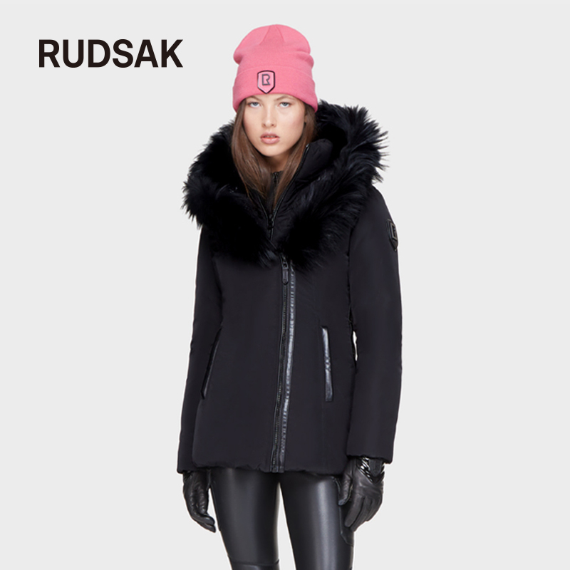 RUDSAK女中长修身秋冬季羽绒服