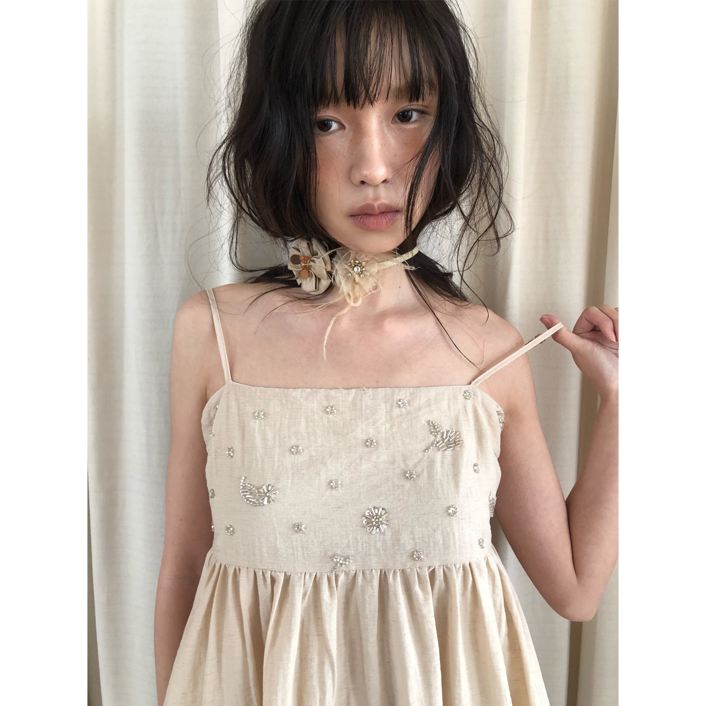 dorydory钉珠手工花项圈腰链两用复古少女风项链2026春季新款饰品