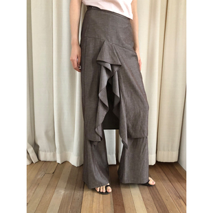 dorydory【3.6 20:00new 提前收藏加购】荷叶边开衩裙裤