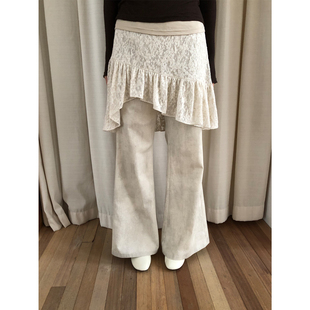 dorydory【3.6 20:00new 提前收藏加购】蕾丝荷叶边裙裤