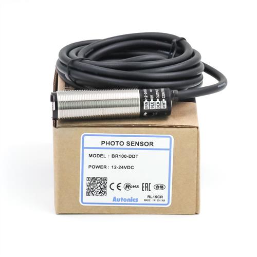 光电开关BR100-DDT BR400-DDT BR100-DDT-P常开+常闭NPN感测器24V
