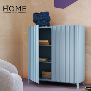 简约现代餐边柜法式极简鞋柜轻奢风边柜设计师北欧入户玄关柜定制