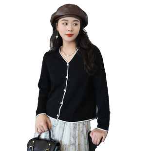 it'real瑞尔秋冬针织开衫女款长袖外搭短款叠穿小披肩外套女
