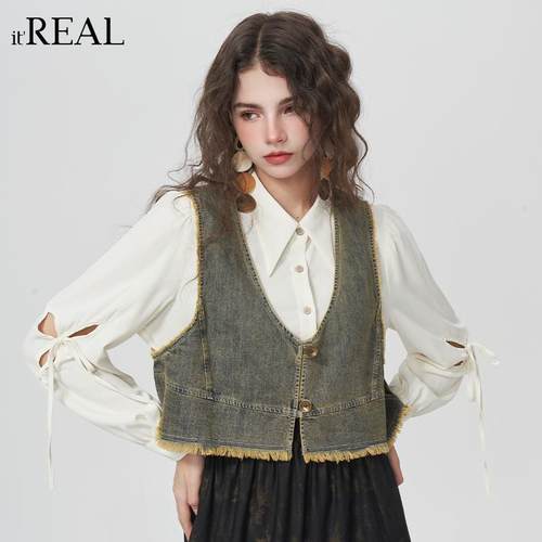 春秋设计感外搭叠穿马夹外套