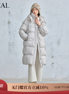 it'real瑞尔25年冬季新款简约休闲保暖长款气质羽绒服女