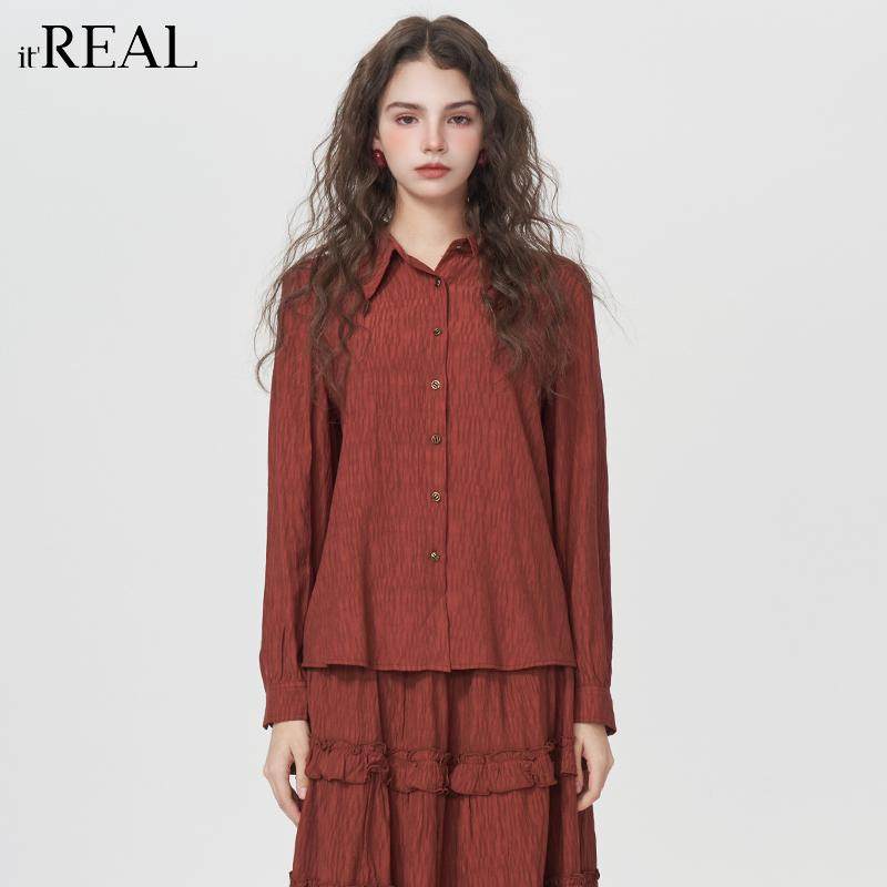 itreal法式复古衬衫女