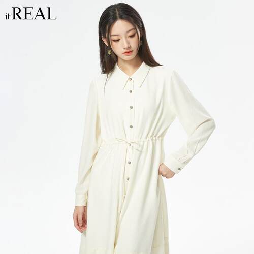 学院风it'real衬衫裙中长款