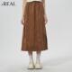 real瑞尔国风复古盘扣中式 半身裙春季 新款 新中式 长伞裙子