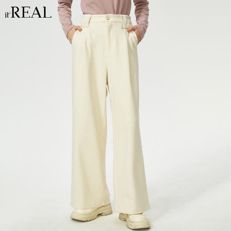 秋冬直筒亲肤垂感百搭休闲裤通勤