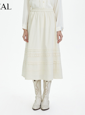 it'real瑞尔春秋季新款时尚休闲风中长款伞裙