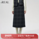 格纹学院风半裙半身裙女 气质复古经典 real瑞尔25年冬季 新款