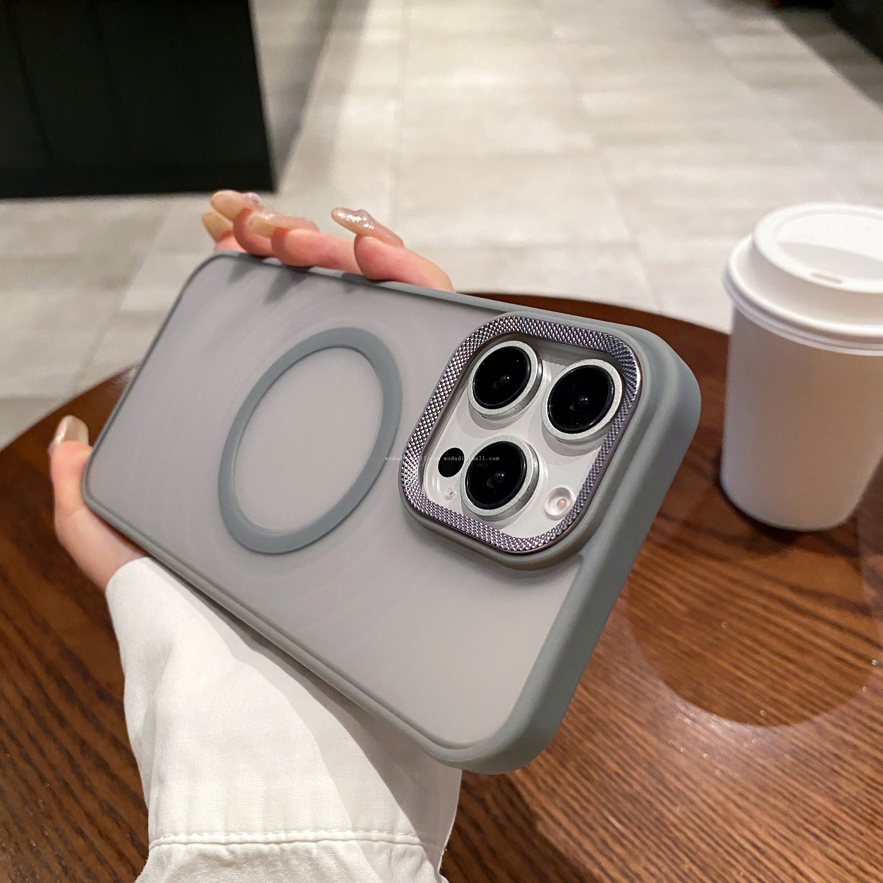 肤感磁吸充电适用iPhone15手机壳16Promax水波纹15Pro磨砂max防摔14/14Pro全包13pro女12Pro男款11保护套plus