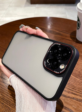 新款绅士黑磨砂适用苹果14promax手机壳iPhone13pro暗紫色肤感12高级感i14plus全包防摔promax保护套男款潮牌