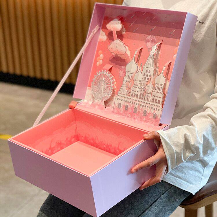 生日礼品盒含开盒即亮小灯