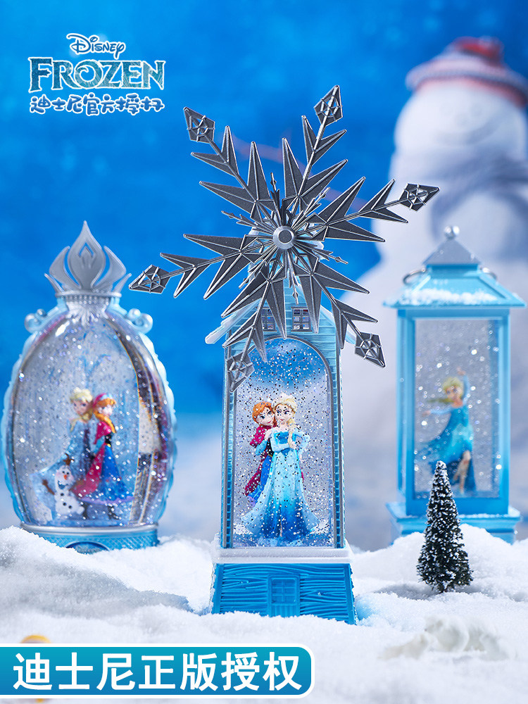 艾莎公主音乐盒冷冻艾莎音乐盒水晶球风格女孩10岁生日礼物装饰