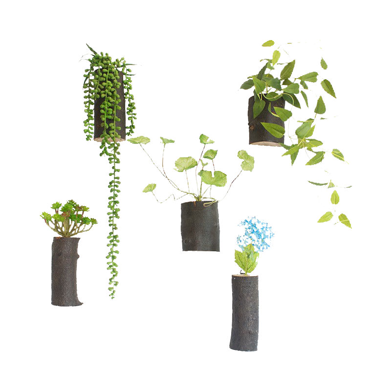 日式森系仿真绿植挂墙装饰花组合