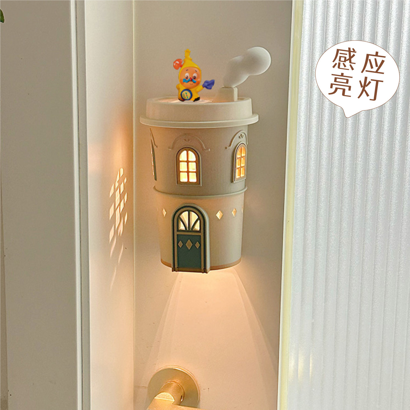 可爱创意充电壁灯墙饰盲盒展示架图片