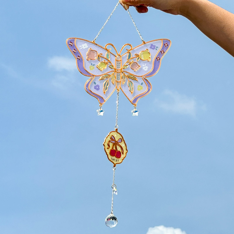 可爱精致蝴蝶挂件风铃墙氛围装饰