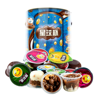甜甜乐星球杯1kg/桶巧克力杯大杯装下午茶休闲零食品