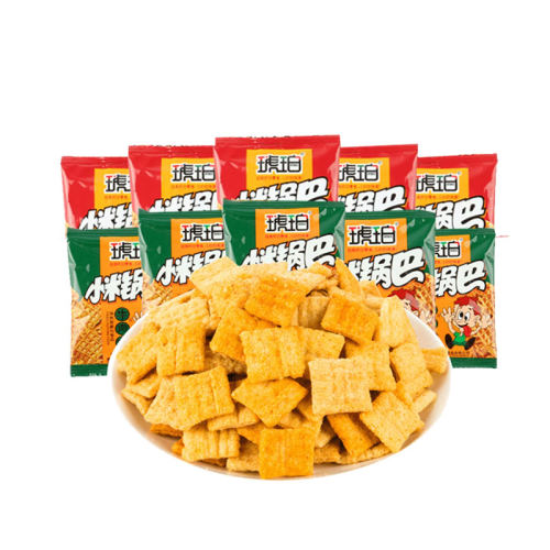 琥珀小米锅巴薯片8090后怀旧儿时回忆小吃零食童年休闲食品