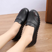 厂家直销批发女式 软底轻便轻便中老年女鞋 平跟 真皮妈妈鞋 新款