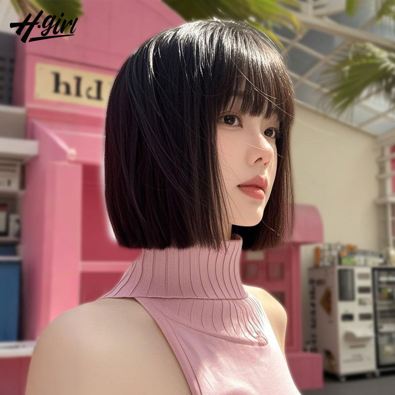 漫画刘海一刀切假发套