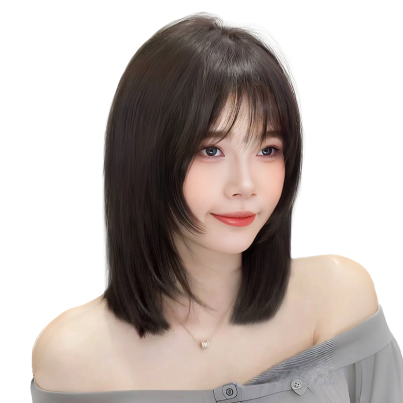 真人发丝自然仿真头皮锁骨发