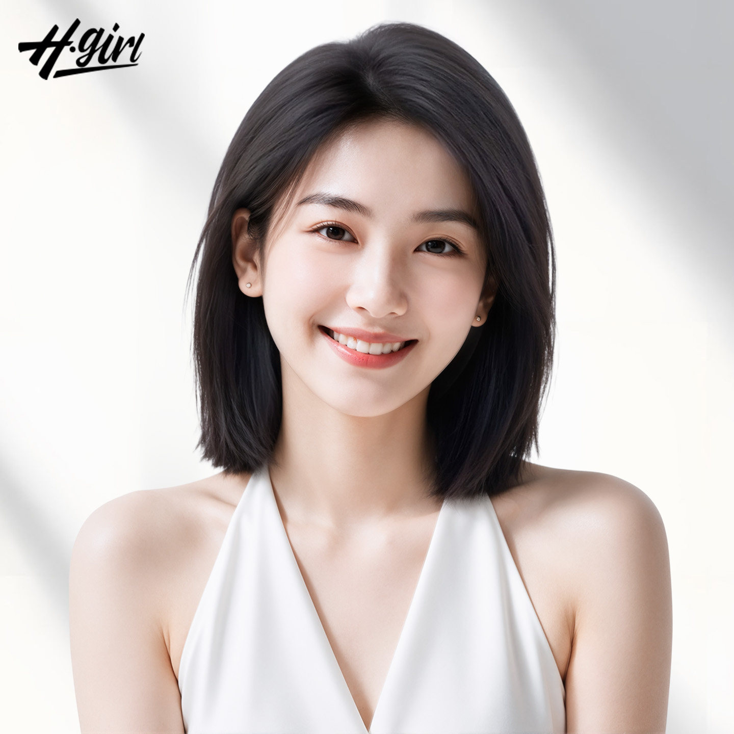 短发假发女全头套齐肩发真发无痕隐形透气锁骨发真人发丝短发头套