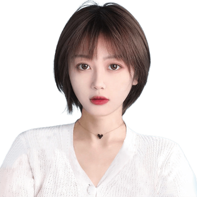 假发女短空气刘海全头套式