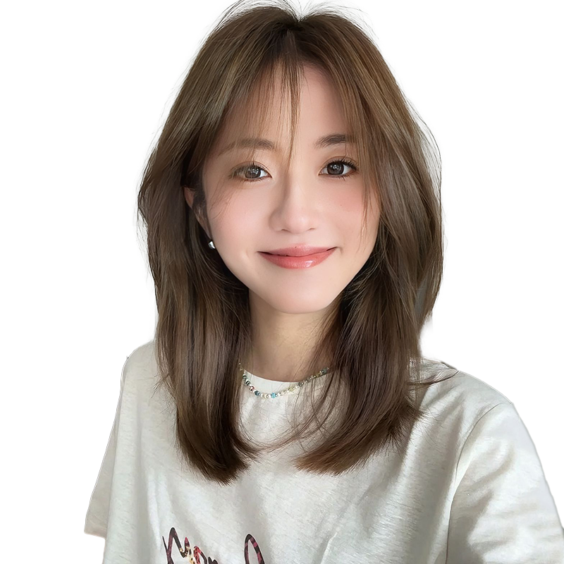 假发全头套女真人发丝自然长发无痕隐形刘海女士锁骨发化疗假发套