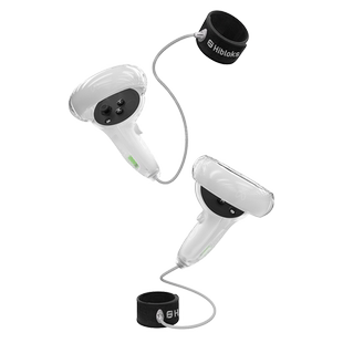 Hibloks适用Quest2手柄防丢护腕硅胶专用保护套pico3/4防摔磁吸vr配件保护带