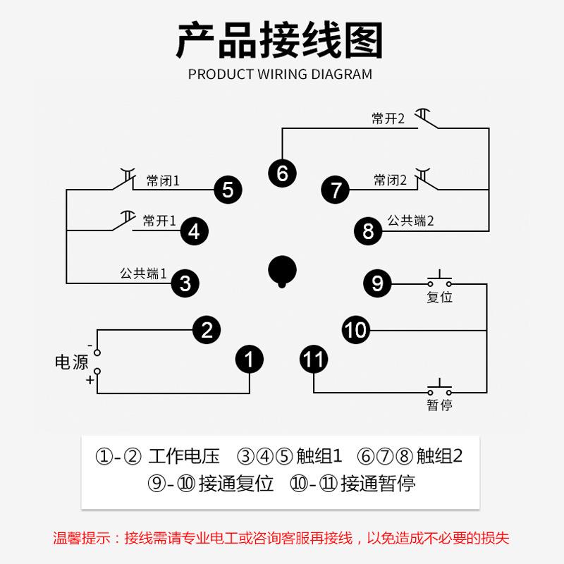 源煌多功能JS14S数显时间继电器 通电延时继电器AC220v 两位三位