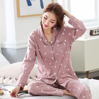 春秋季纯棉两件套装女士