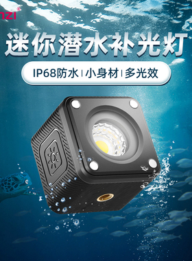 Ulanzi优篮子 L2防水补光灯迷你便携LED灯潜水专用灯防水手电gopro运动相机磁吸拍照小型水下专用照明打光灯