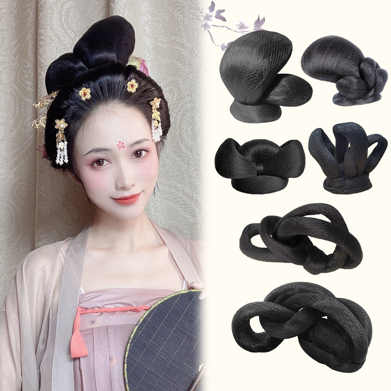 唐风诃子裙发包唐制发髻