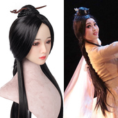 古装 造型假发汉唐舞蹈全头套洛水佼人cos汉服魏晋风古典舞假发