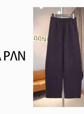 【绒里常规版】拉绒工艺绵羊毛弯刀裤抽绳休闲裤子95421991加绒款