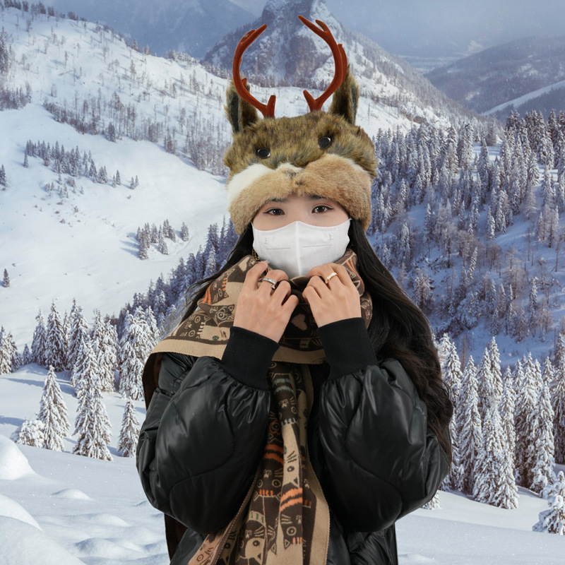 狍子仿真鄂伦春四季真兔毛网红