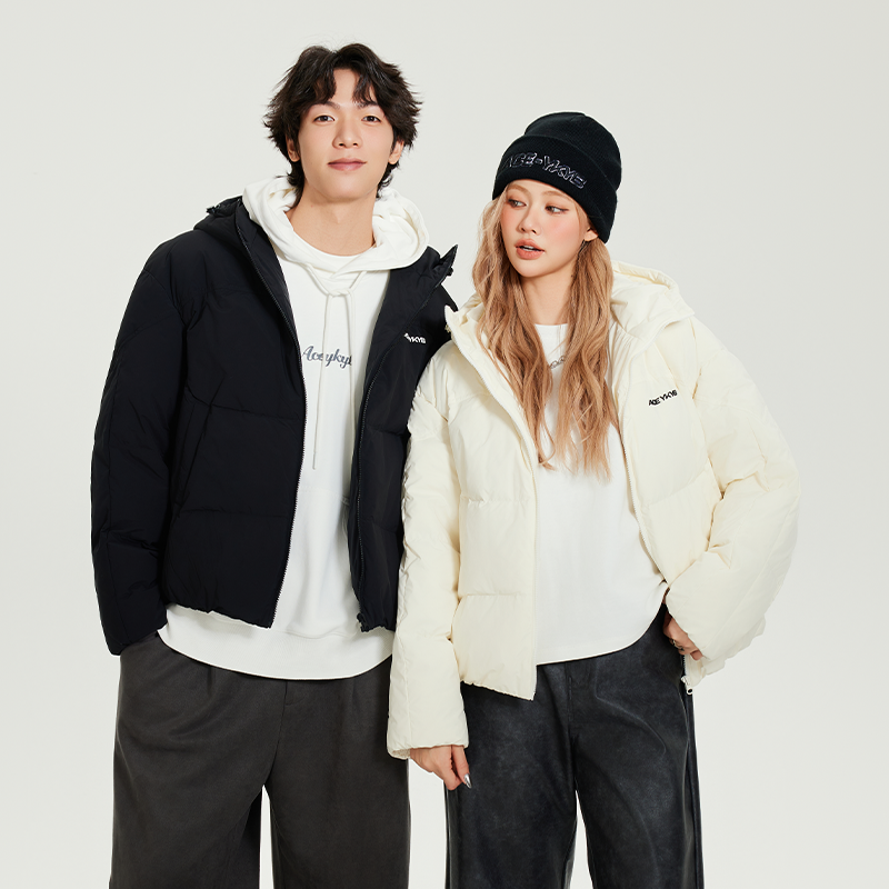 YKYB连帽羽绒服女2024冬季新款