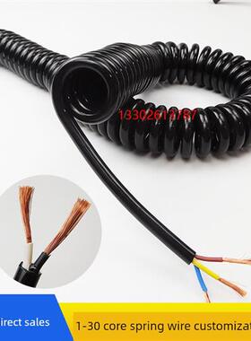 Pu弹簧线2芯3芯4芯螺旋线1.5/2.5方高功率国标纯铜芯护套电缆