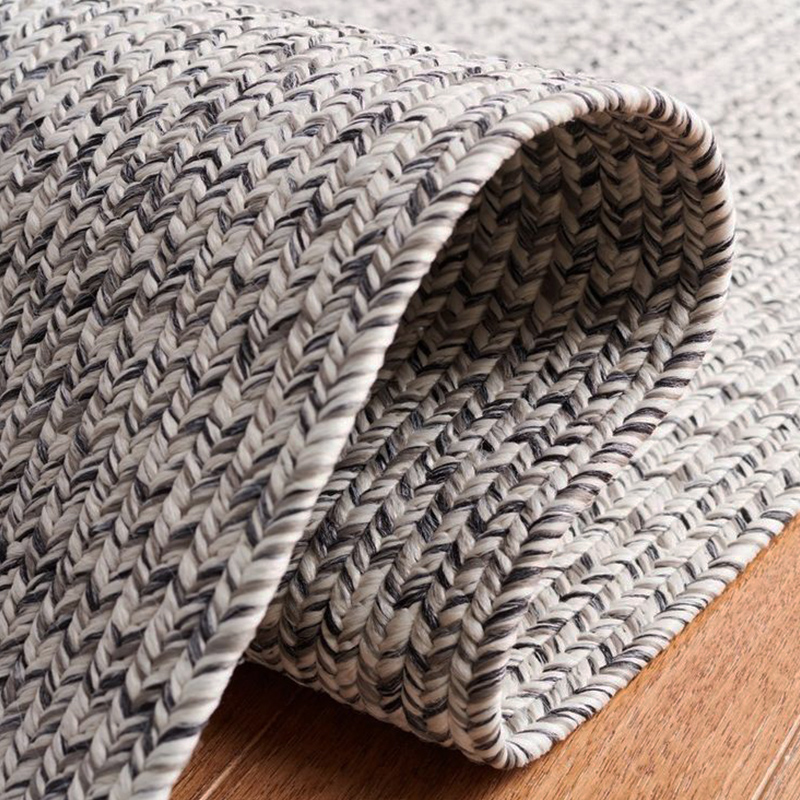 手工编织客厅地毯茶几沙发椭圆形现代简约家用卧室床边毯地垫定制