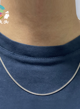 纯银925古巴项链情侣款