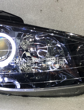 适用于标致206大灯总成改装双光透镜氙气灯天使眼恶魔LED透镜总成