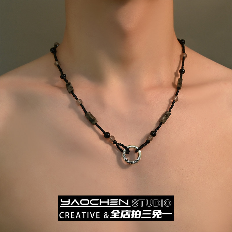 平安扣项链男款新中式锁骨链