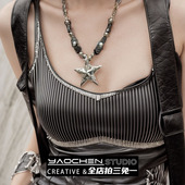 复古五角星y2k辣妹亚文化项链小众设计高级感嘻哈潮流配饰品男女