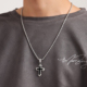 满钻十字架INS欧美说唱嘻哈钛钢项链男女锁骨链高级感轻奢小众潮