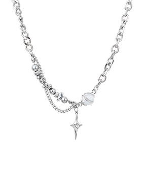 原创〈一轮明月〉星芒项链男女潮